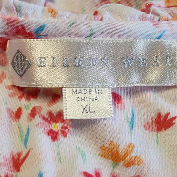 Eileen West Floral Cotton Lace Chemise Nightgown XL Romantic Cottagecore Sleep - Picture 3 of 11